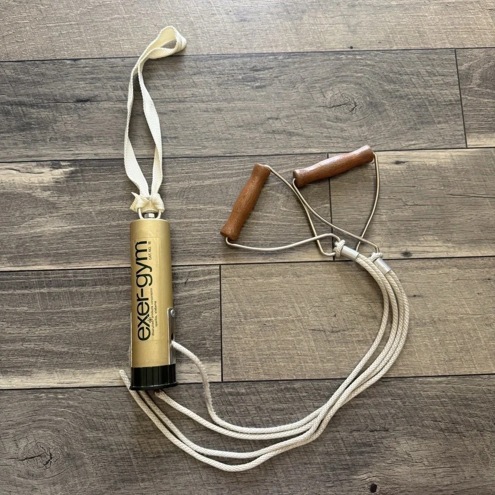 Vintage Exer-Genie Resistance Ropes Exerciser 1960s Portable Gym Fitness Device